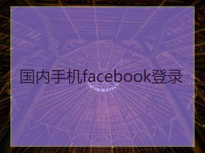 国内手机facebook登录