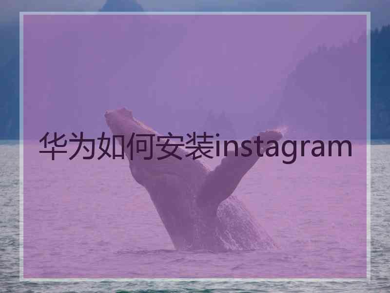 华为如何安装instagram