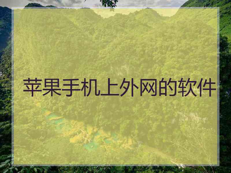 苹果手机上外网的软件