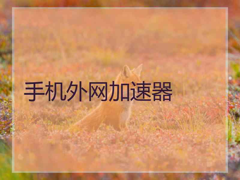 手机外网加速器