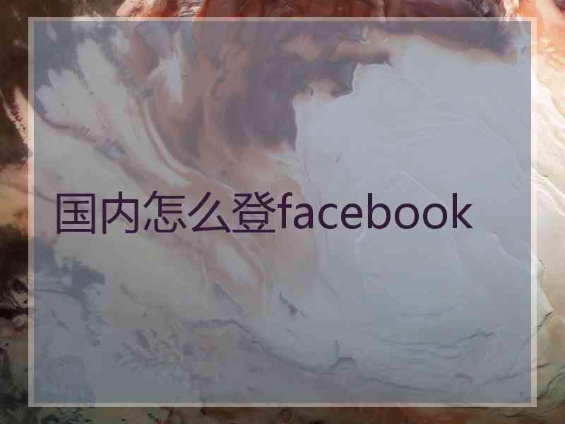 国内怎么登facebook