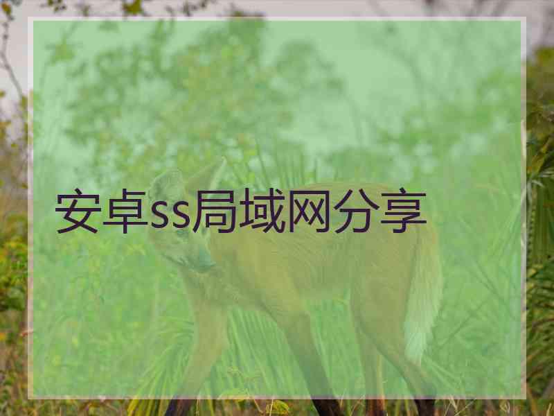 安卓ss局域网分享