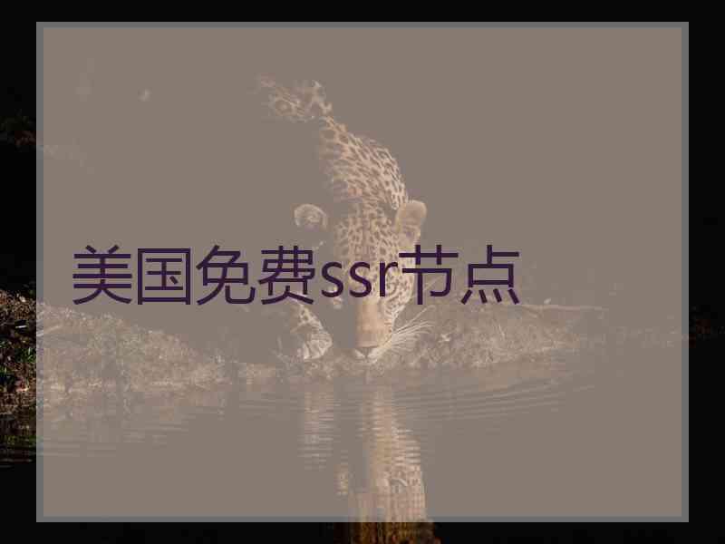 美国免费ssr节点