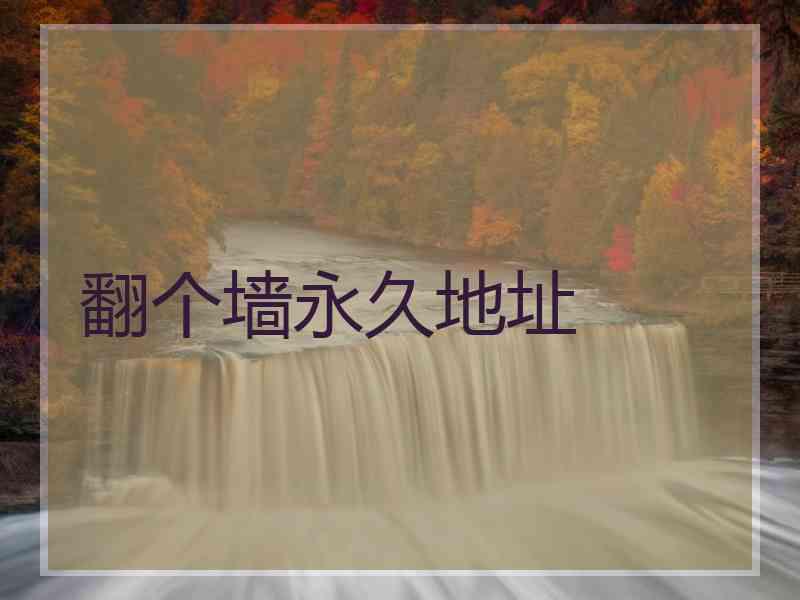 翻个墙永久地址