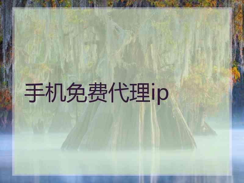 手机免费代理ip