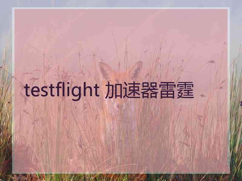 testflight 加速器雷霆