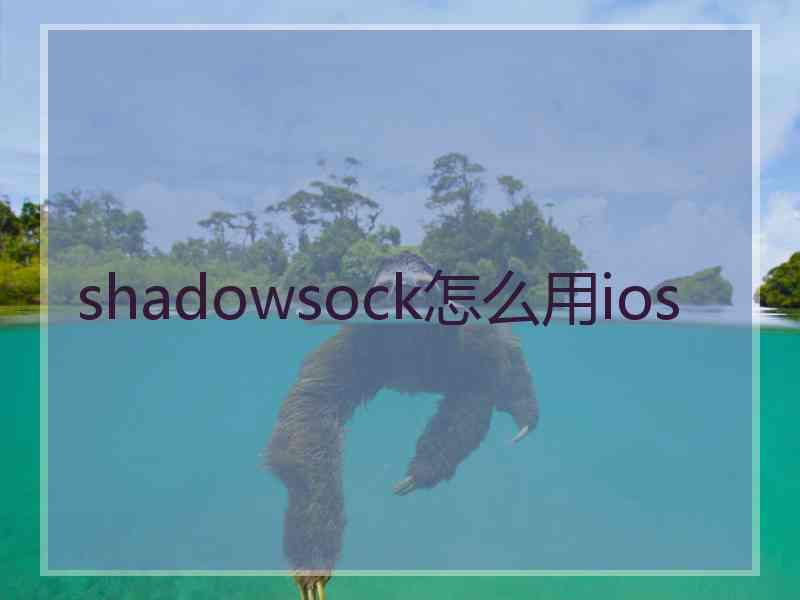 shadowsock怎么用ios