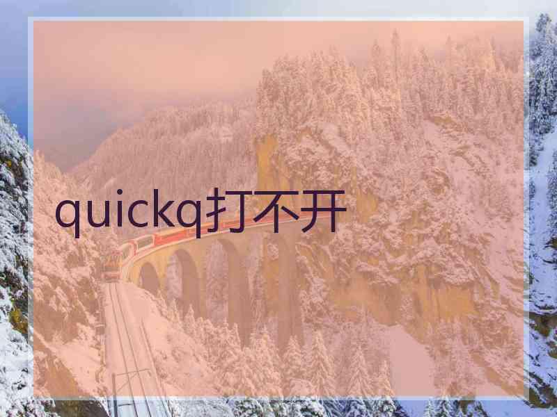 quickq打不开