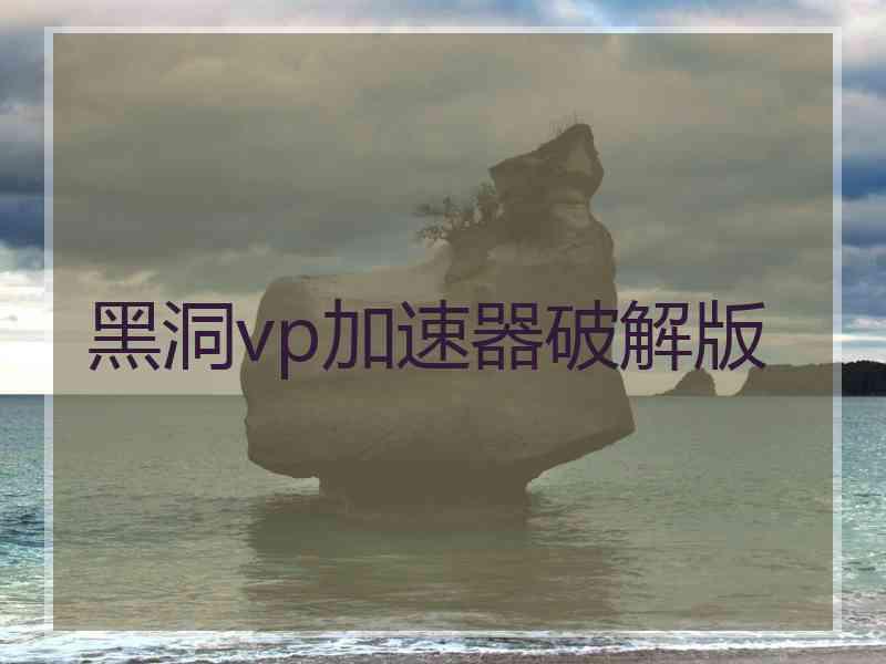 黑洞vp加速器破解版