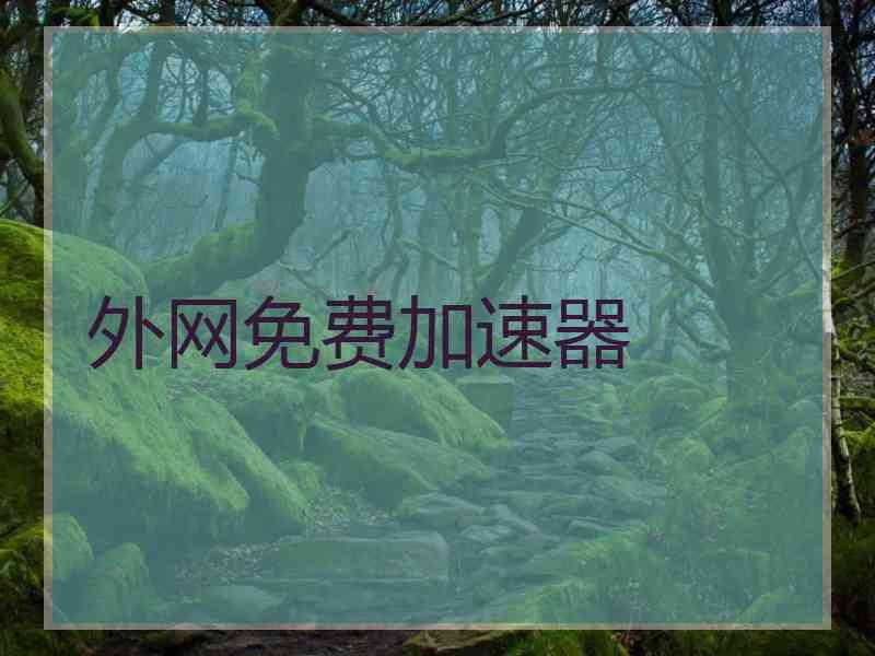 外网免费加速器