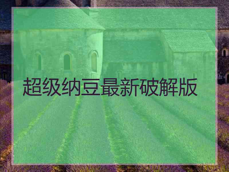 超级纳豆最新破解版