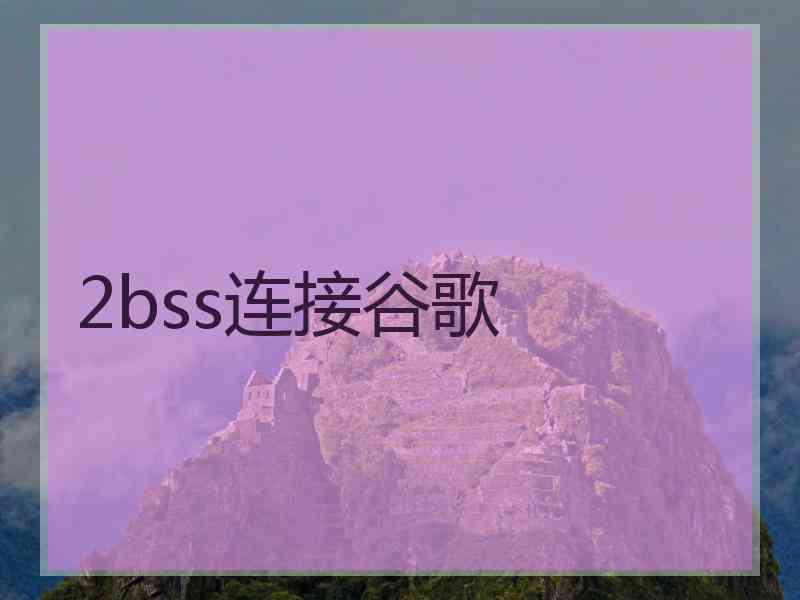 2bss连接谷歌