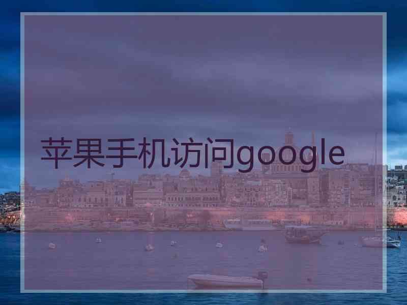 苹果手机访问google