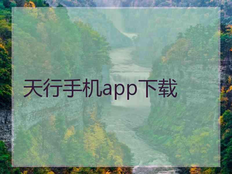 天行手机app下载