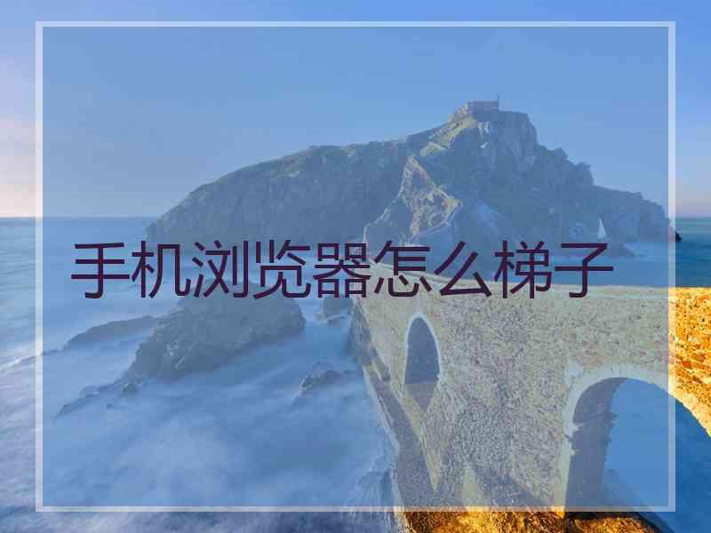 手机浏览器怎么梯子
