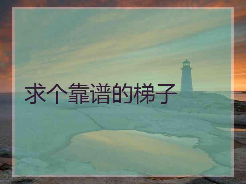 求个靠谱的梯子
