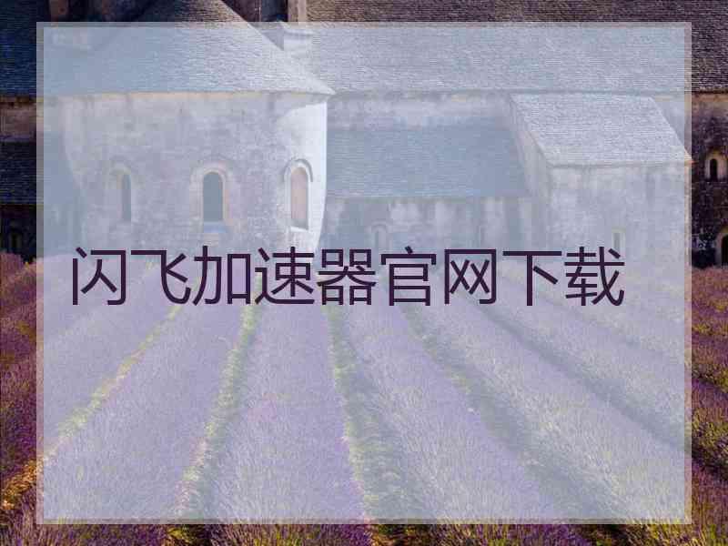 闪飞加速器官网下载