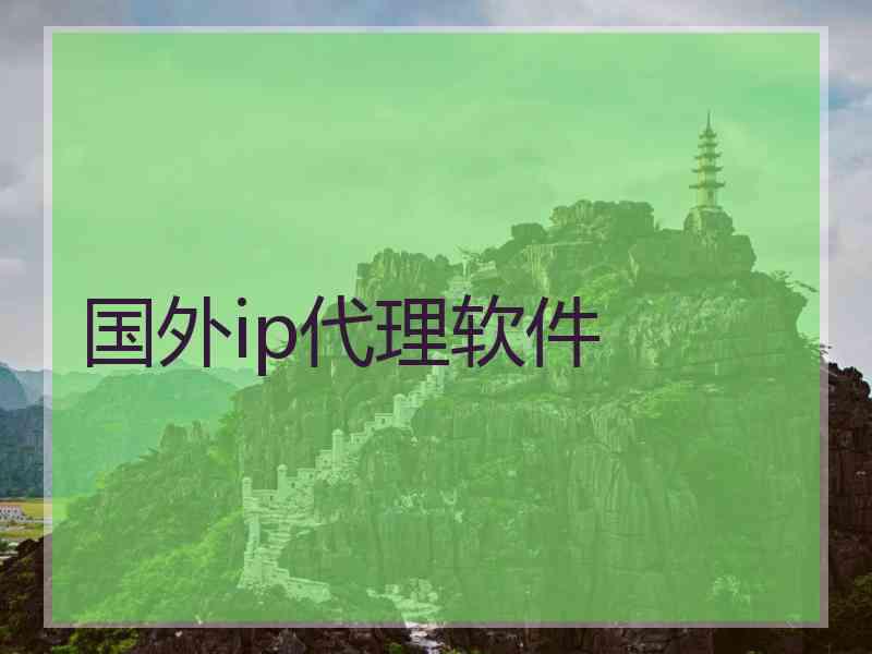 国外ip代理软件