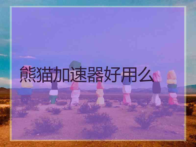 熊猫加速器好用么