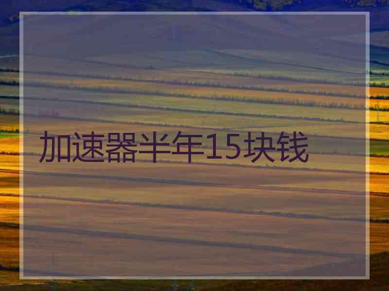 加速器半年15块钱