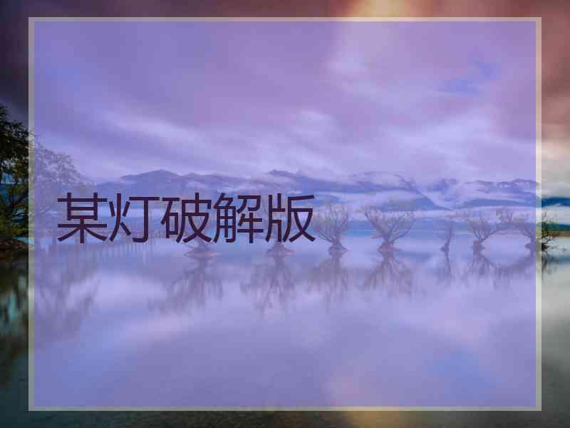 某灯破解版