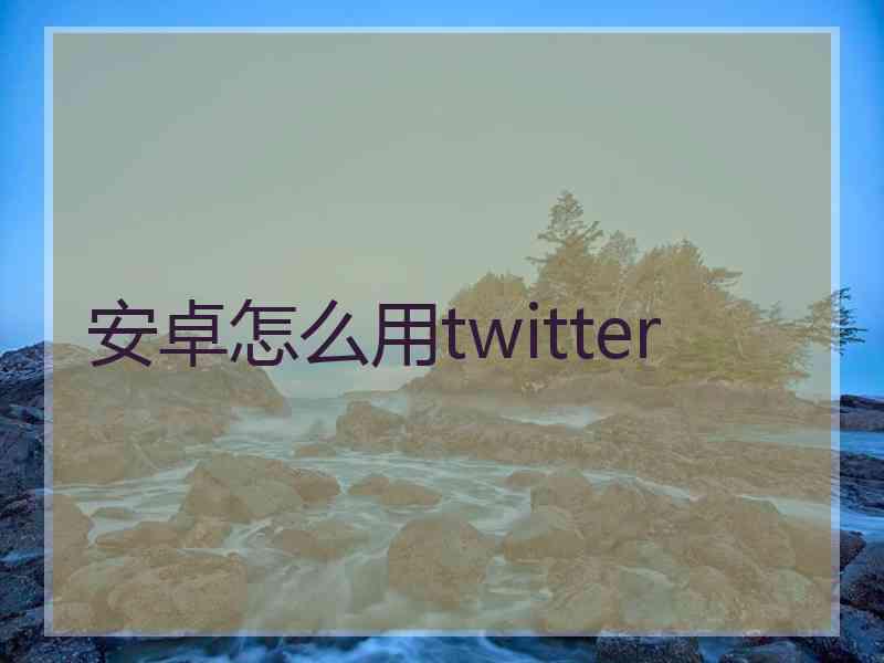 安卓怎么用twitter